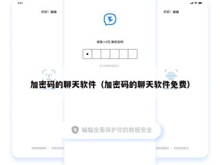 加密码的聊天软件（加密码的聊天软件免费）