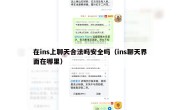 在ins上聊天合法吗安全吗（ins聊天界面在哪里）