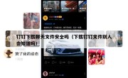 钉钉下载聊天文件安全吗（下载钉钉文件别人会知道吗）