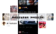神州信息加密通讯（神州信息怎样）