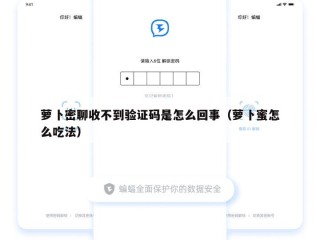 萝卜密聊收不到验证码是怎么回事（萝卜蜜怎么吃法）