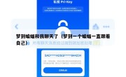 梦到蝙蝠和我聊天了（梦到一个蝙蝠一直跟着自己）