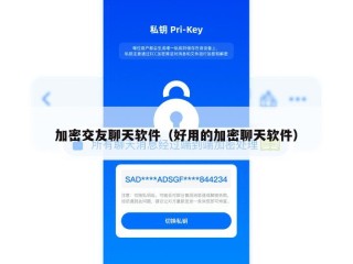 加密交友聊天软件（好用的加密聊天软件）