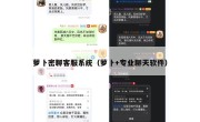 萝卜密聊客服系统（萝卜+专业聊天软件）
