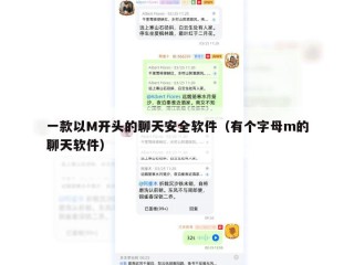 一款以M开头的聊天安全软件（有个字母m的聊天软件）
