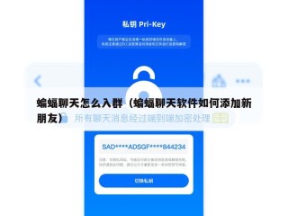 蝙蝠聊天怎么入群（蝙蝠聊天软件如何添加新朋友）