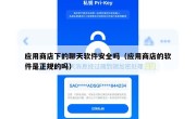 应用商店下的聊天软件安全吗（应用商店的软件是正规的吗）