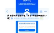 萝卜密聊安卓版特色（萝卜+专业聊天软件下载）